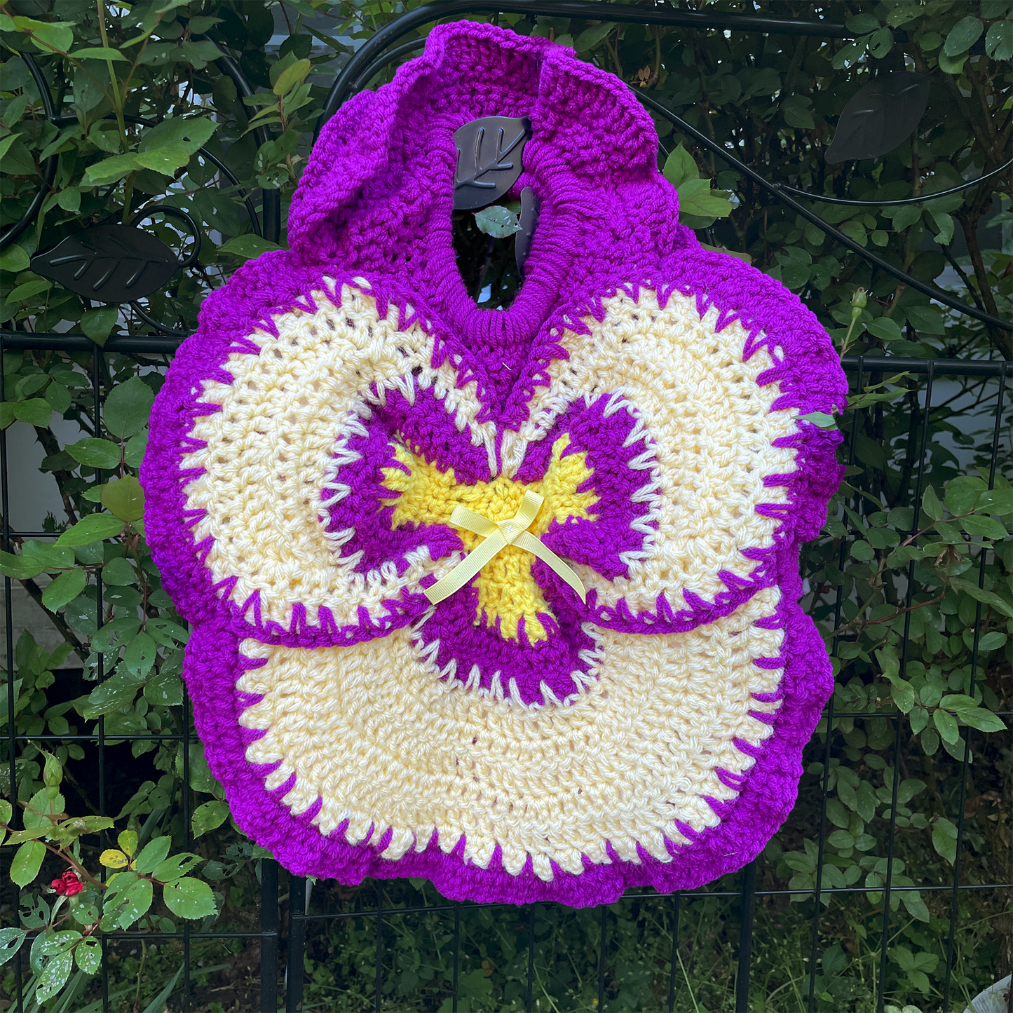 Pansy Tote Mini- Lemon Raspberry