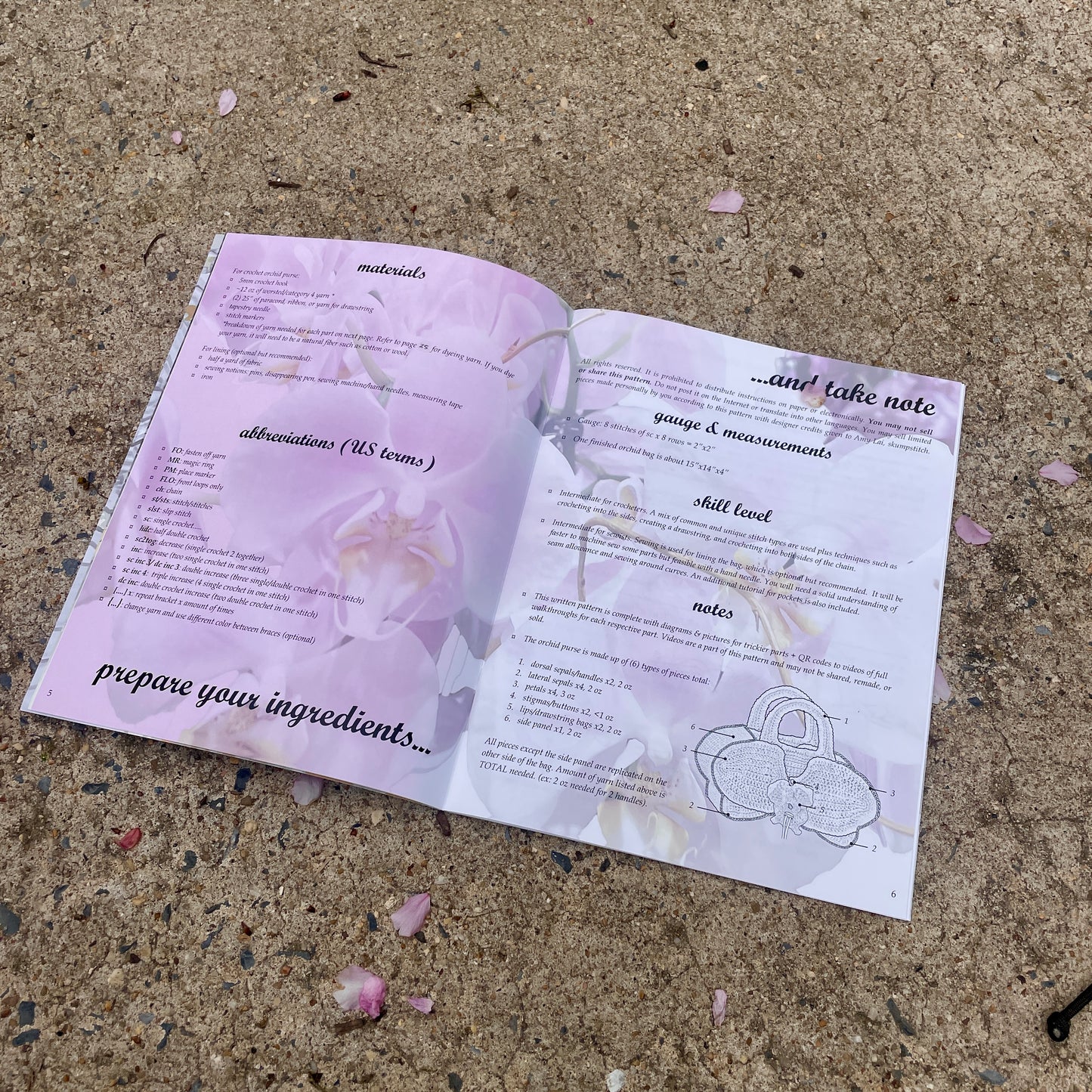 Orchid Purse Pattern - PHYSICAL MAGAZINE