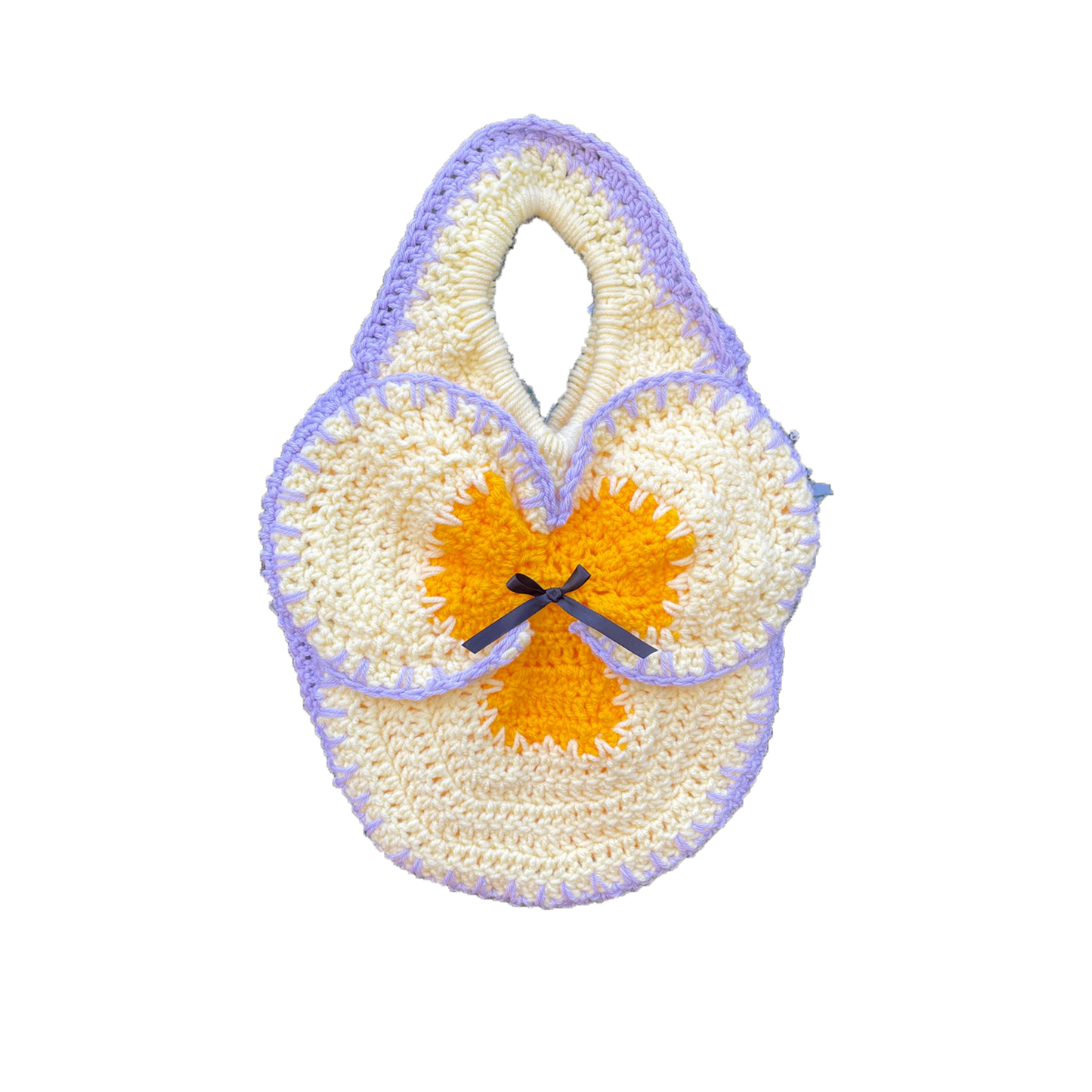 DIGITAL FILE ONLY! Crochet Pansy Tote Mini Pattern