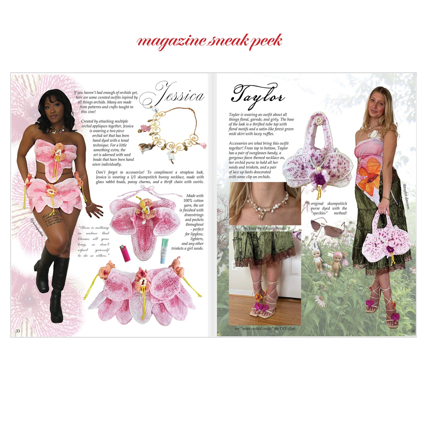 Orchid Purse Pattern - PHYSICAL MAGAZINE