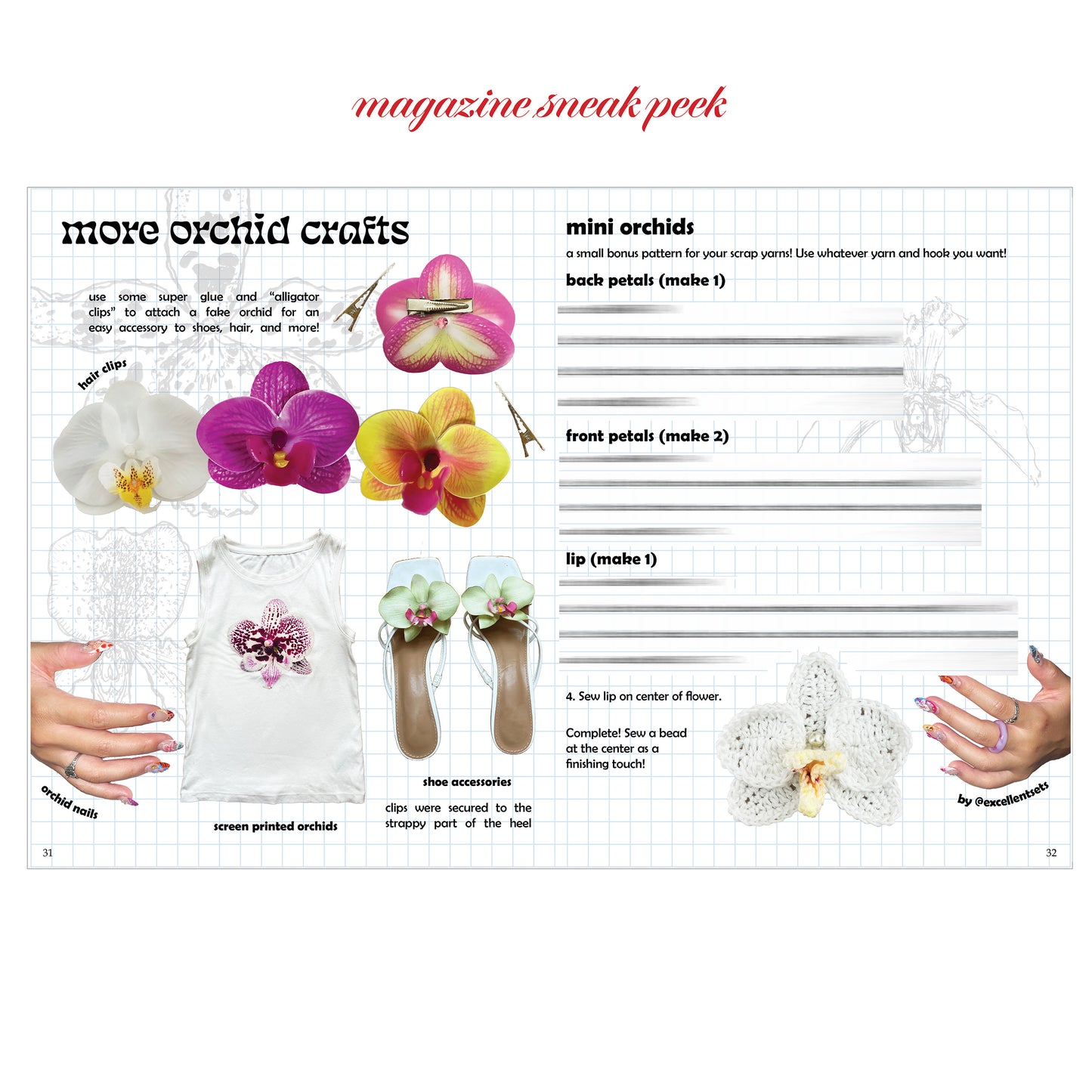 Orchid Purse Pattern - PHYSICAL MAGAZINE