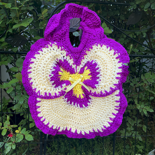 Pansy Tote Mini- Lemon Raspberry
