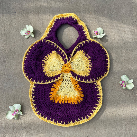 Pansy Tote Large- Beet