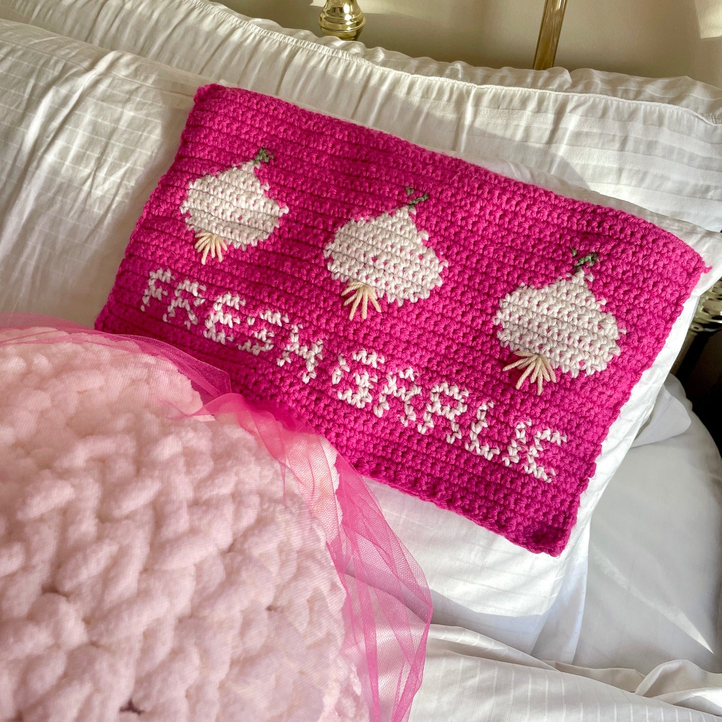 Garlic Pillow Bag - Hot Pink