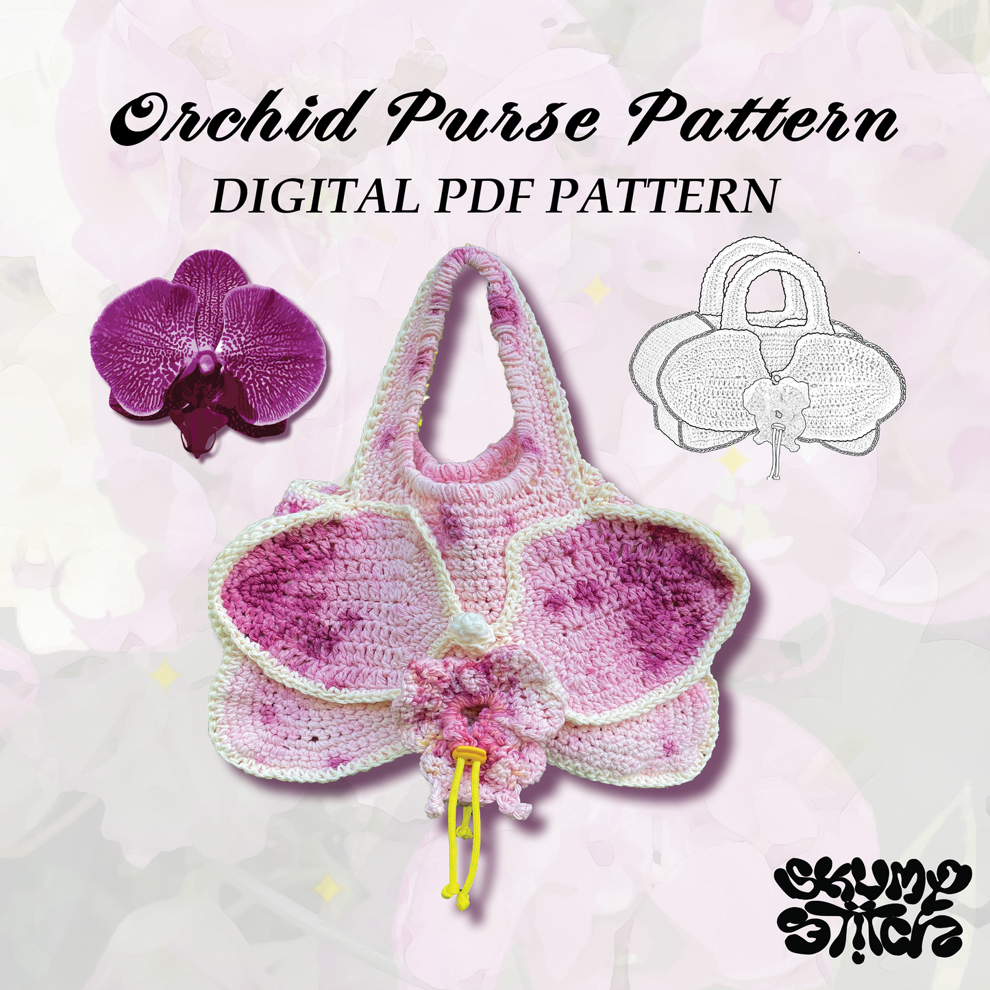 Orchid Purse Pattern - DIGITAL PATTERN ONLY